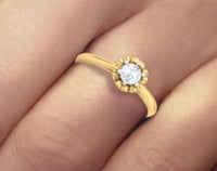 1 CT Round Cut Diamond 925 Sterling Silver Promise Solitaire Ring Gift For Her