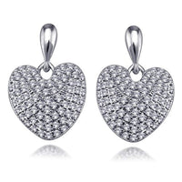 atjewels 14K White Gold Over .925 Silver Round Cut Dangle & Drop Earrings For Women's MOTHER'S DAY SPECIAL OFFER - atjewels.in