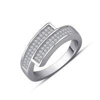 atjewels White Cubic Zirconia in 925 Sterling Silver Band Ring MOTHER'S DAY SPECIAL OFFER - atjewels.in