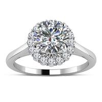 atjewels White CZ 18K White Gold Over Sterling Silver Solitaire With Accents Ring For Women's MOTHER'S DAY SPECIAL OFFER - atjewels.in
