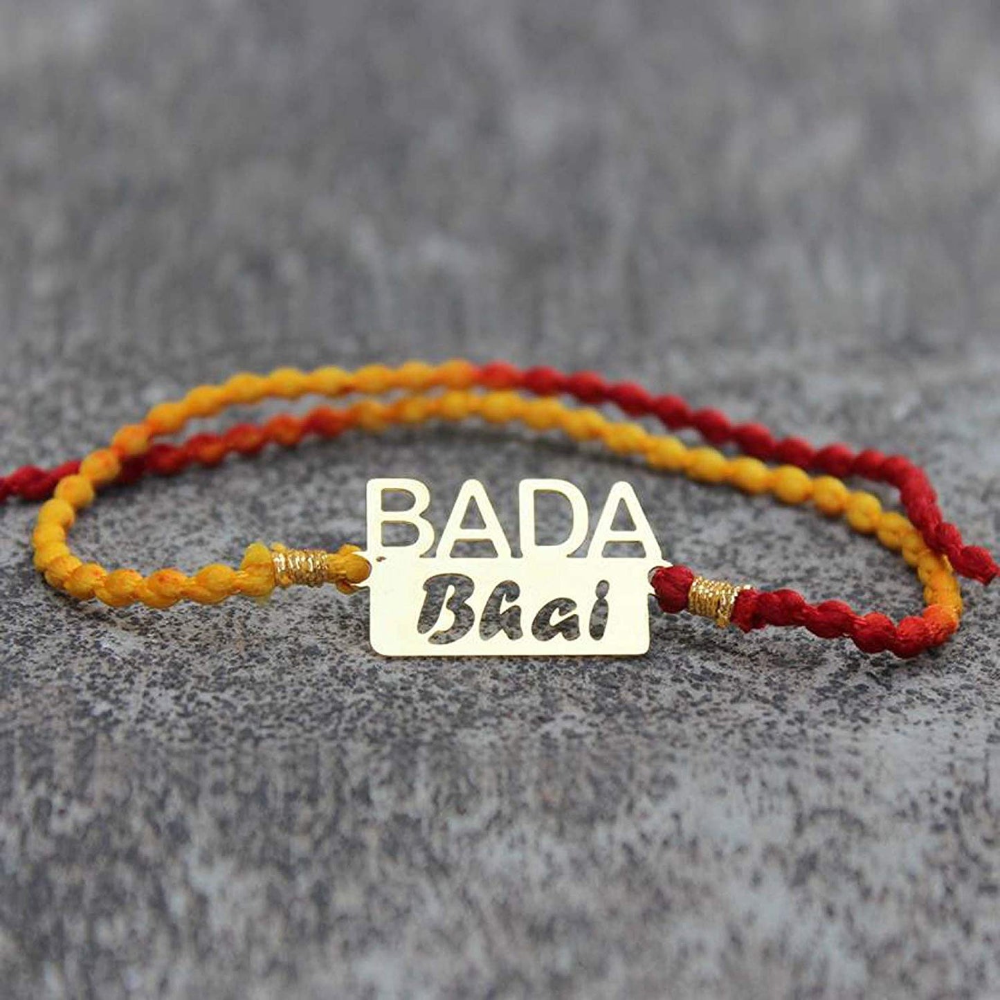 atjewels 14K Yellow Gold Over .925 Sterling Silver BADA BHAI Rakhi MOTHER'S DAY SPECIAL OFFER - atjewels.in