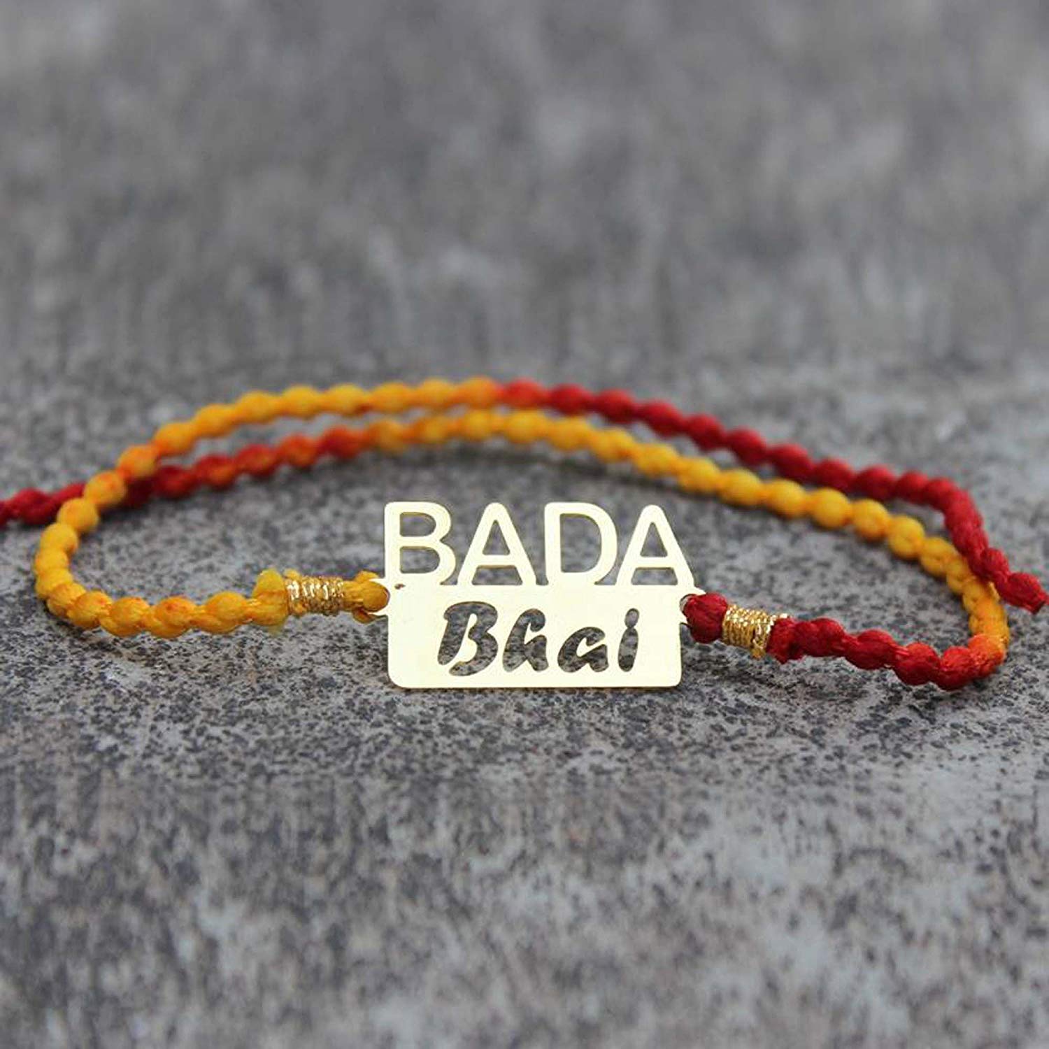 atjewels 14K Yellow Gold Over .925 Sterling Silver BADA BHAI Rakhi MOTHER'S DAY SPECIAL OFFER - atjewels.in