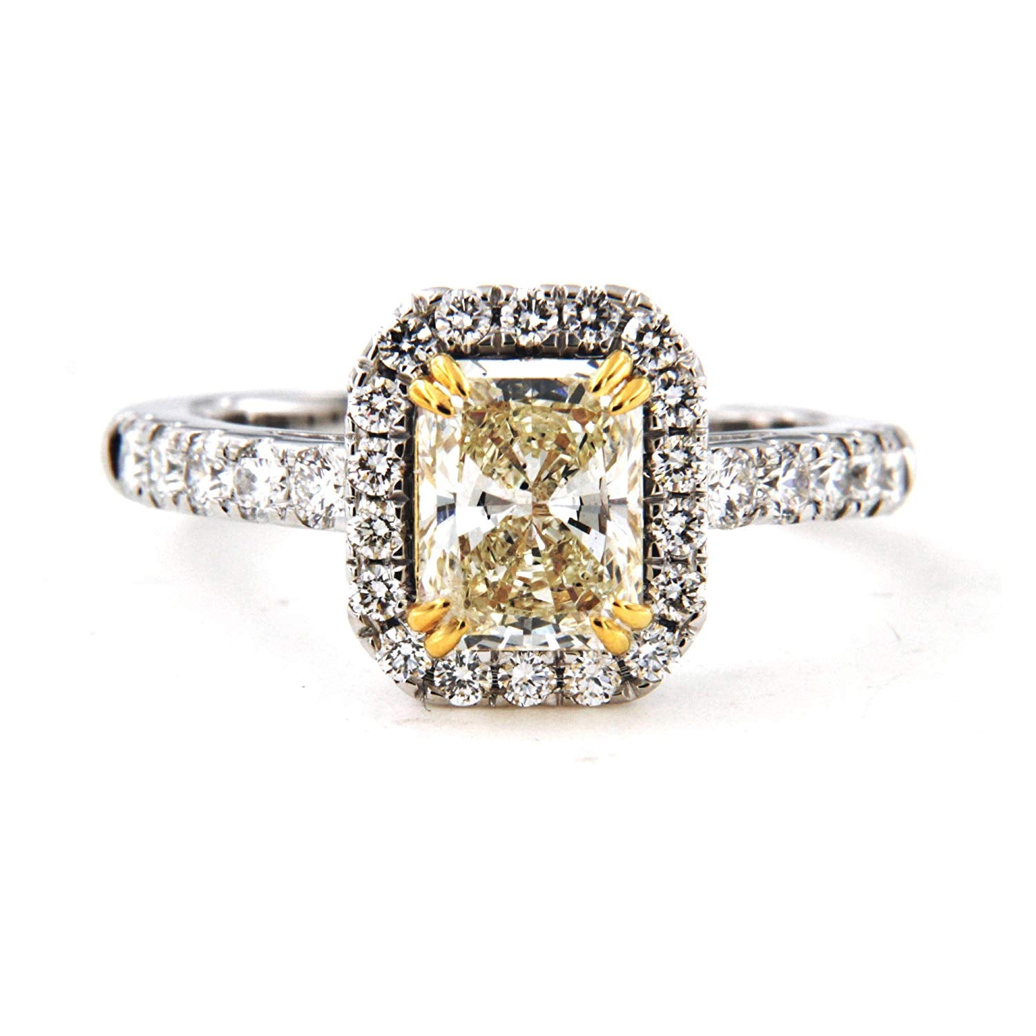 atjewels Solid 18K White Gold Over Sterling Silver Princess Cut White Cubic Zirconia Engagement Ring For Women's MOTHER'S DAY SPECIAL OFFER - atjewels.in