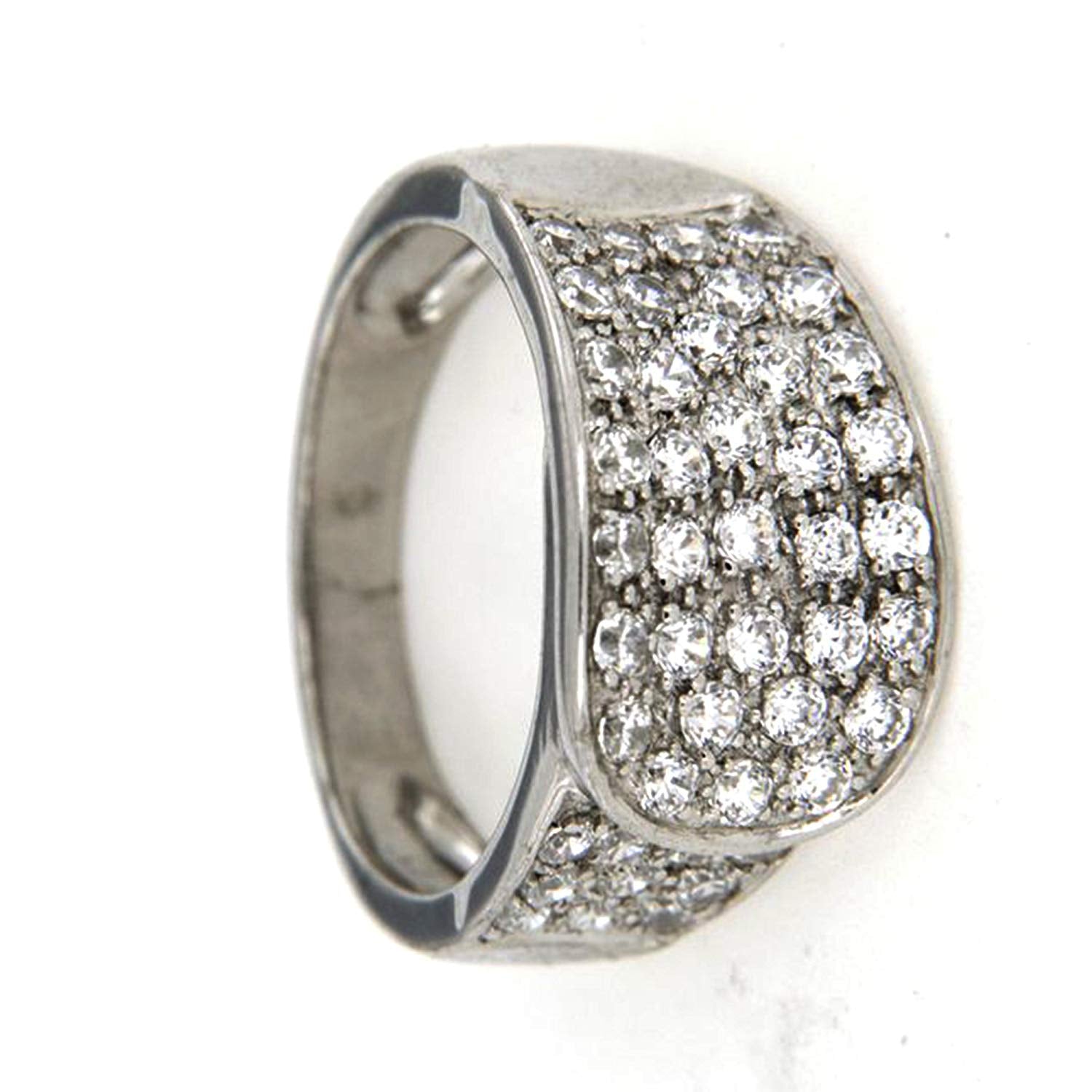 atjewels 14K White Gold on 925 Sterling Silver Engagement Ring MOTHER'S DAY SPECIAL OFFER - atjewels.in