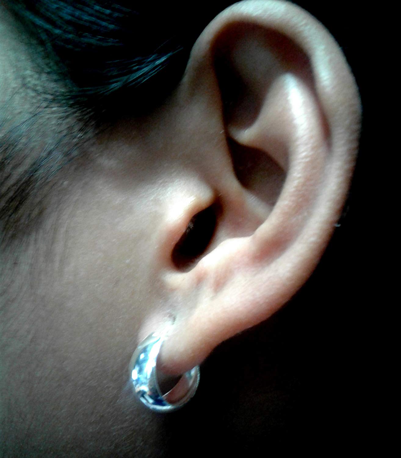 atjewels .925 Sterling Silver Hoop Earrings For Girl's and Women's For MOTHER'S DAY SPECIAL OFFER - atjewels.in