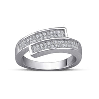 atjewels White Cubic Zirconia in 925 Sterling Silver Band Ring MOTHER'S DAY SPECIAL OFFER - atjewels.in