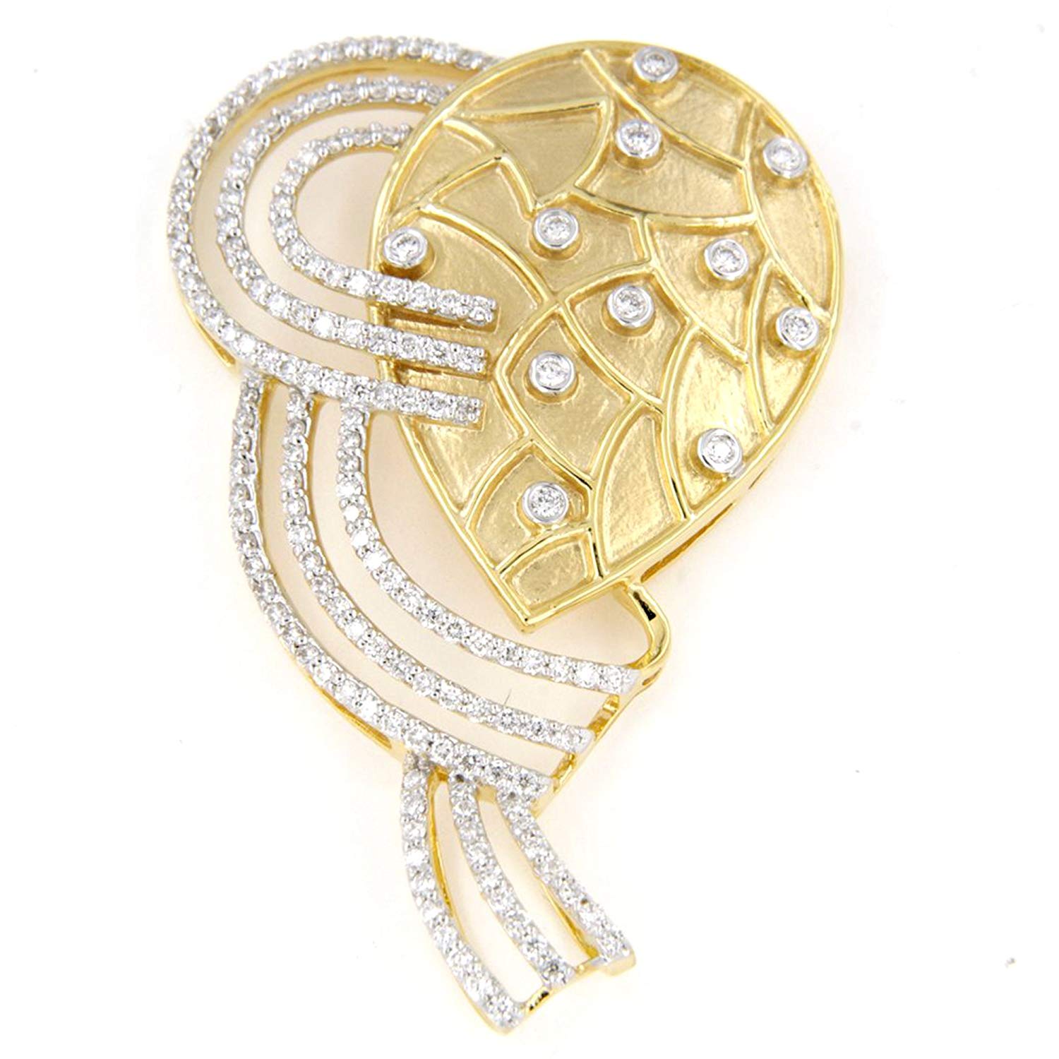 atjewels 14K Yellow Gold Plated on 925 Silver Leaf Pendant and Earrings Set MOTHER'S DAY SPECIAL OFFER - atjewels.in