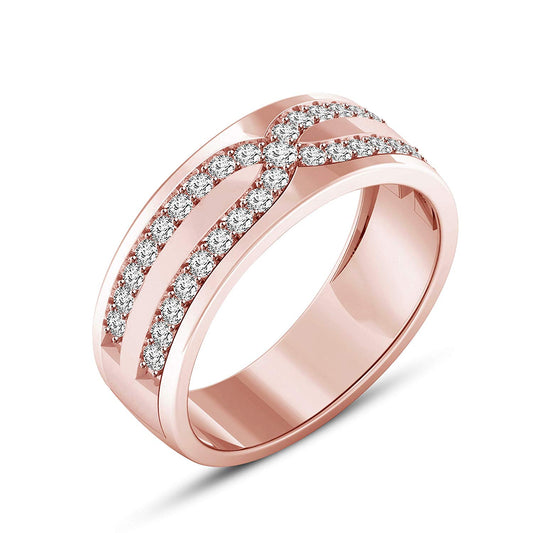 atjewels Round White Zirconia 14K Rose Gold Over 925 Silver Sterling Engagement Ring MOTHER'S DAY SPECIAL OFFER - atjewels.in