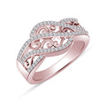 Women's Special Round White CZ in Rose Gold Over 925 Sterling Silver Engagement Ring From atjewels MOTHER'S DAY SPECIAL OFFER - atjewels.in