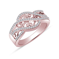 Women's Special Round White CZ in Rose Gold Over 925 Sterling Silver Engagement Ring From atjewels MOTHER'S DAY SPECIAL OFFER - atjewels.in