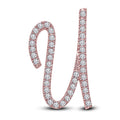 Mothers Day 14K Yellow Gold Over .925 Sterling Silver White Cubic Zirconia Alphabet U Letter Pendant Pave Set - atjewels.in