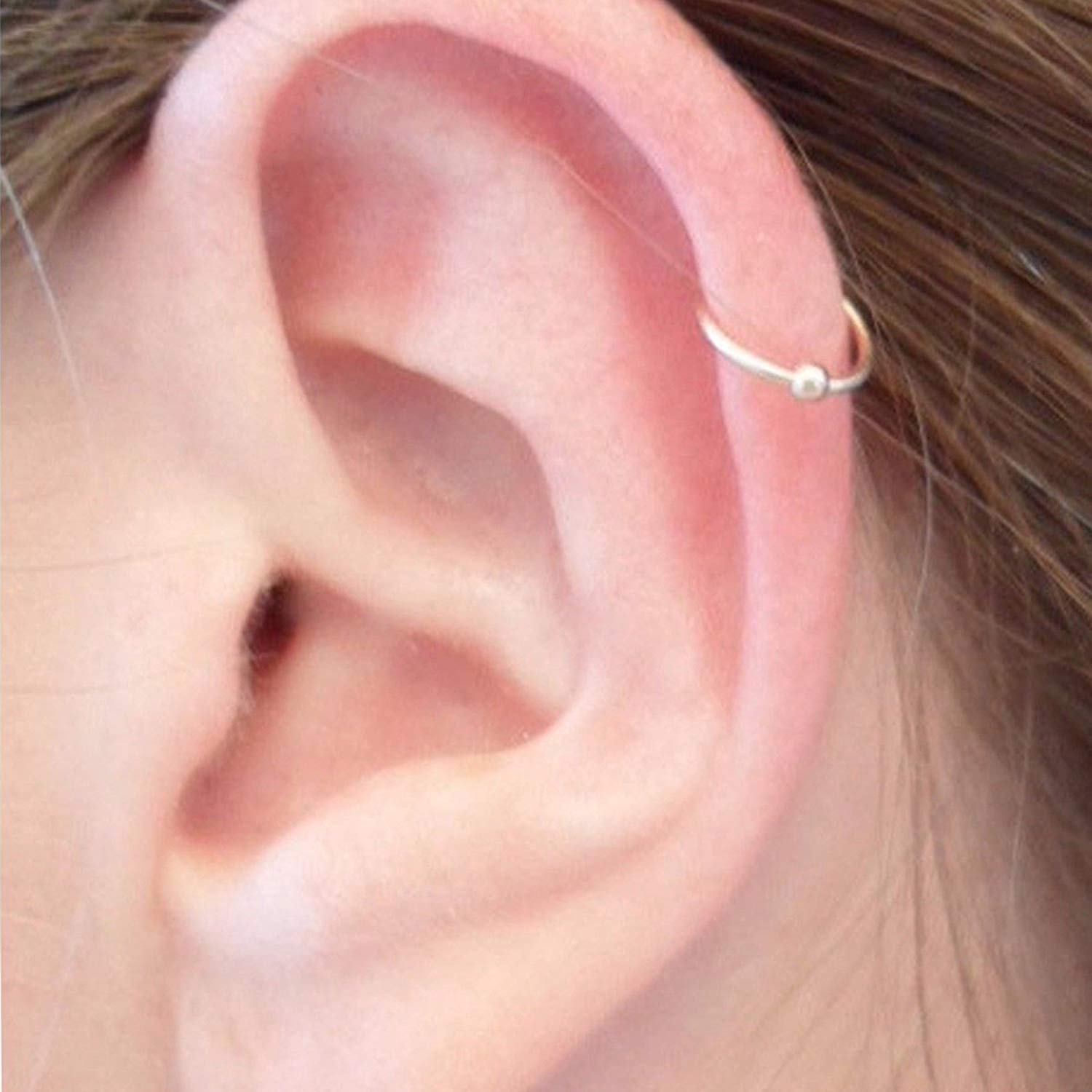 atjewels .925 Sterling Silver 12MM 2pcs Captive Bead Ring Ball Hoop Eyebrow Nose Lip Earrings Body Piercing MOTHER'S DAY SPECIAL OFFER - atjewels.in