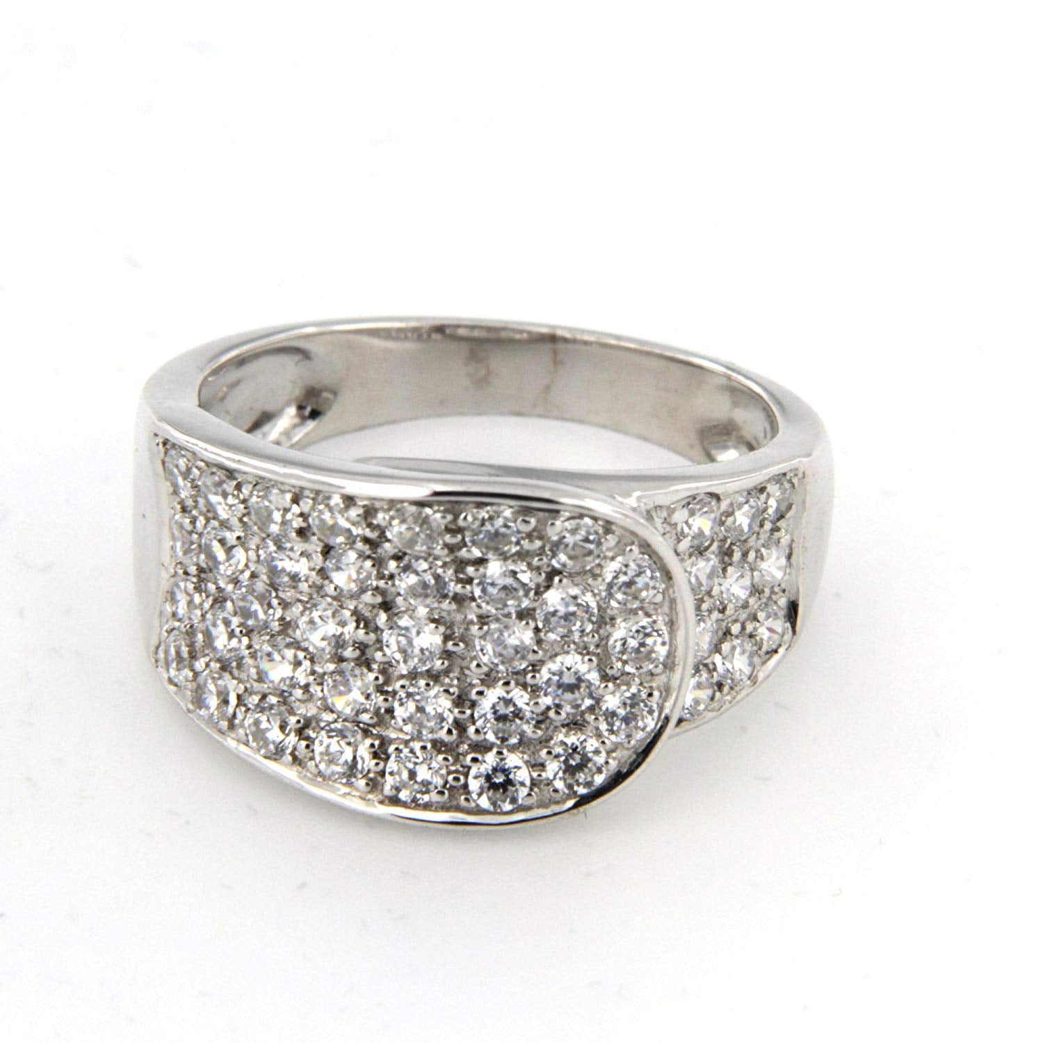 atjewels 14K White Gold on 925 Sterling Silver Engagement Ring MOTHER'S DAY SPECIAL OFFER - atjewels.in