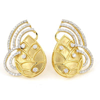 atjewels 14K Yellow Gold Plated on 925 Silver Leaf Pendant and Earrings Set MOTHER'S DAY SPECIAL OFFER - atjewels.in