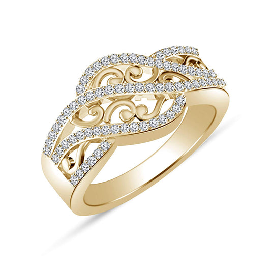 atjewels Round White CZ in 14K White Gold Over 925 Silver Engagement Ring MOTHER'S DAY SPECIAL OFFER - atjewels.in