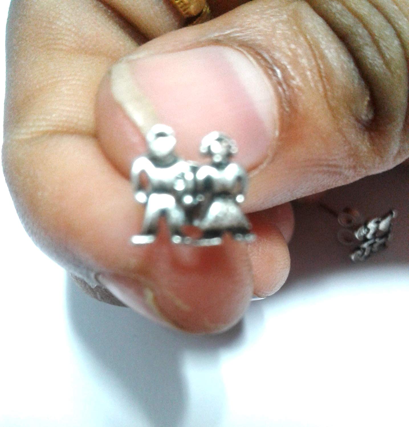 atjewels Oxidised .925 Sterling Silver Stud Earrings For Girl's and Women's For MOTHER'S DAY SPECIAL OFFER - atjewels.in