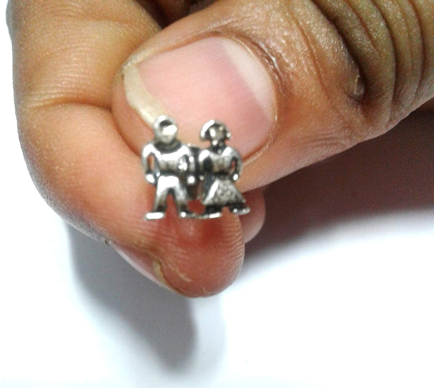 atjewels Oxidised .925 Sterling Silver Stud Earrings For Girl's and Women's For MOTHER'S DAY SPECIAL OFFER - atjewels.in