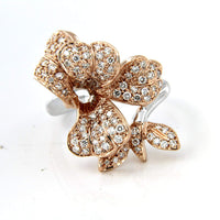 atjewels Two Tone On Sterling Silver Round White Cubic Zirconia Cluster Ring MOTHER'S DAY SPECIAL OFFER - atjewels.in