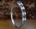 1 CT 925 Sterling Silver Sapphire Round Cut Diamond Women Engagement Ring