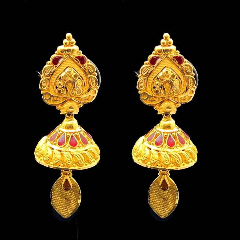 Mesmerising Traditional 22K Gold Jhumkas