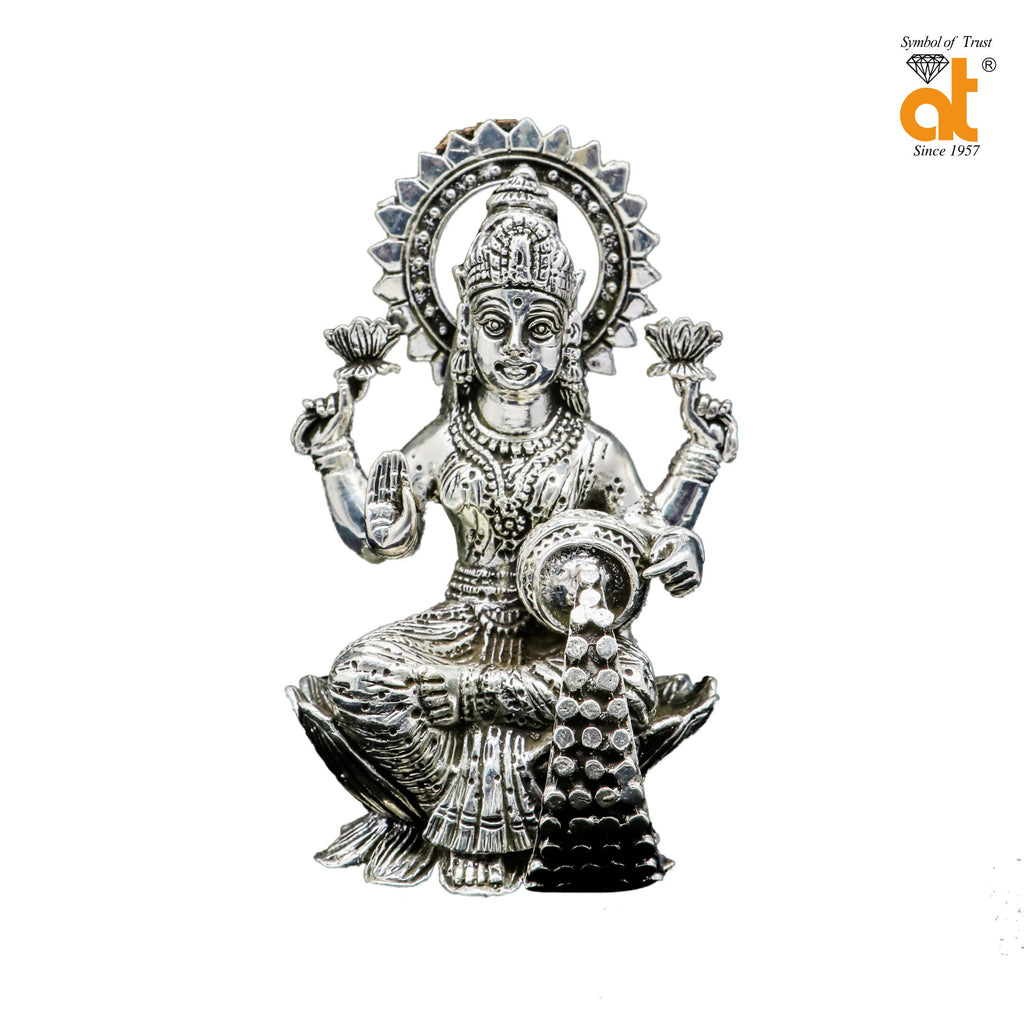 Silver Goddess Laxmi Idol