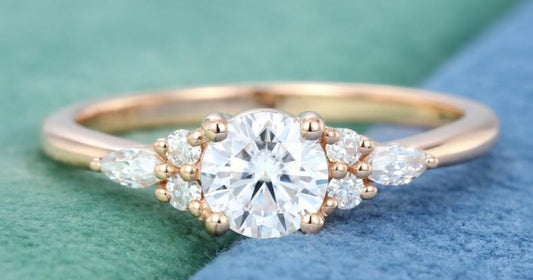 1 CT Round Cut Diamond Yellow Gold Over 925 Sterling Sliver Unisex Anniversary Gift Ring