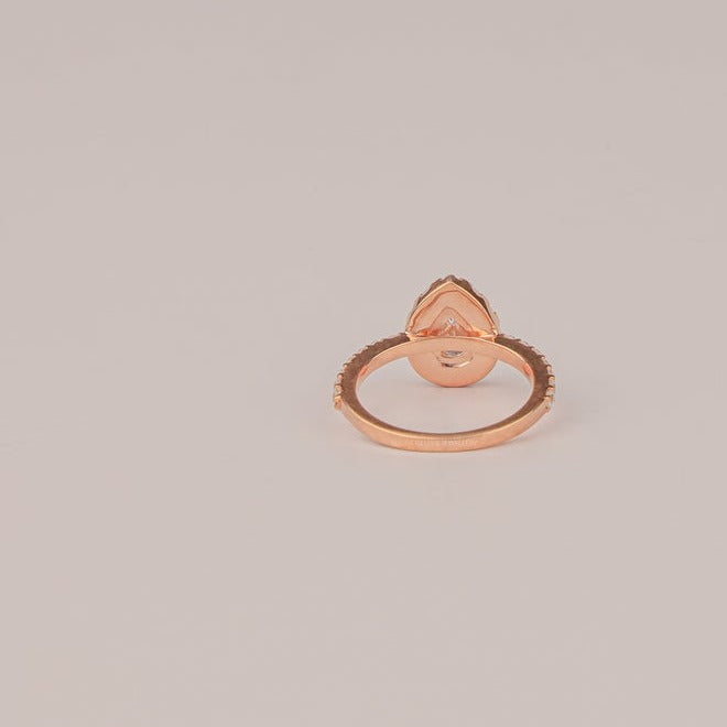 1.80 CT Pear Cut Diamond 925 Sterling Silver Halo Wedding Ring