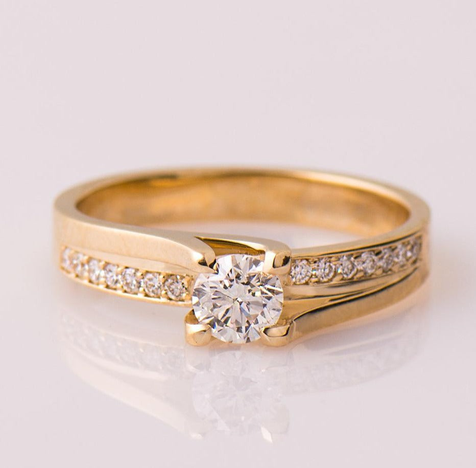 1 CT 925 Sterling Silver Round Cut Diamond Wedding Engagement Ring