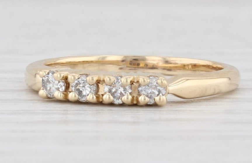 0.20 CT Round Cut Diamond 925 Sterling Silver Women Wedding Band Ring