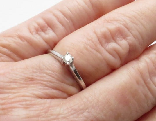 1 CT Round Cut Diamond 925 Sterling Silver Unisex Solitaire Engagement Ring