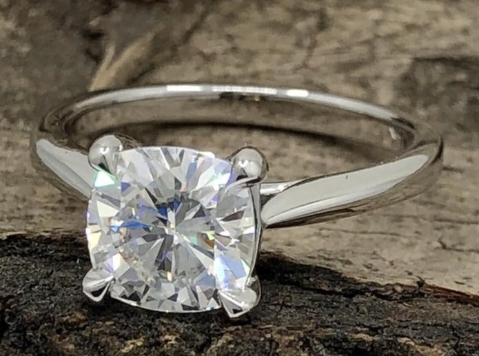 2 CT Cushion Cut Diamond 925 Sterling Sliver Women Anniversary Solitaire Promise Ring - atjewels.in