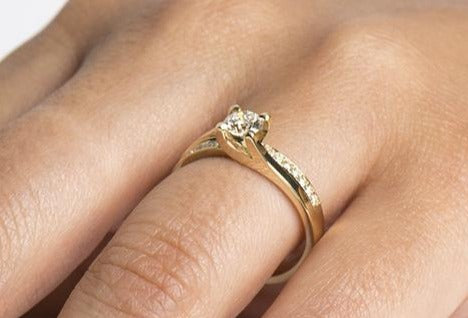 1 CT 925 Sterling Silver Round Cut Diamond Wedding Engagement Ring