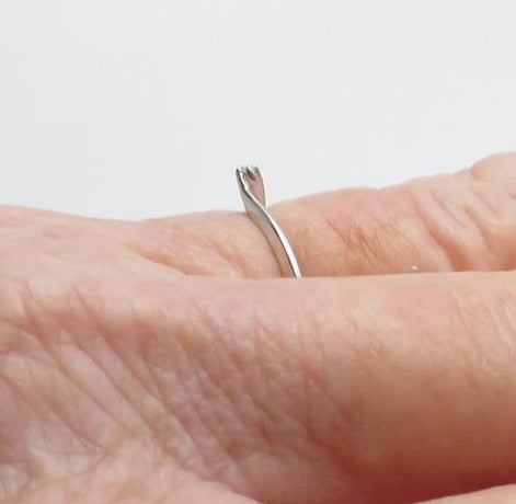 0.15 CT Round Cut Diamond 925 Sterling Silver Unisex Solitaire Promise Ring Gift For Her