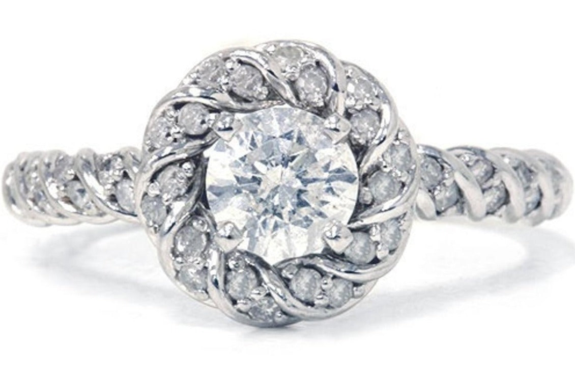 1 CT Round Cut Diamond 925 Sterling Silver Women's Promise Anniversary Ring