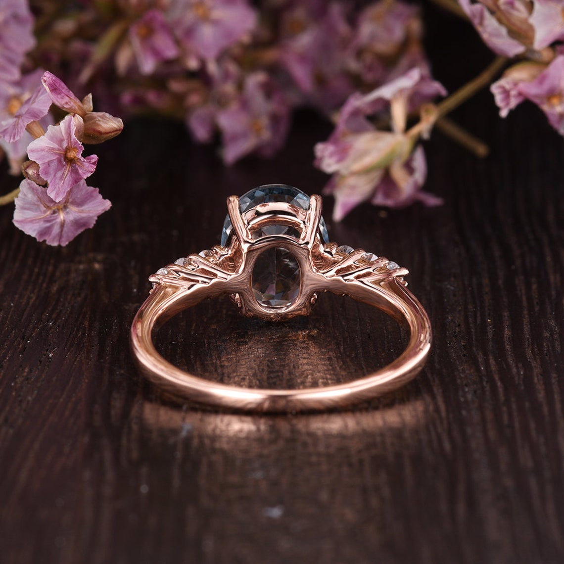 1.20 Ct Oval Cut Aquamarine Diamond 925 Sterling Silver Solitaire W/Accents Engagement Ring