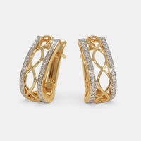 1.50 Ct Round Cut Diamond Yellow Gold Over On 925 Sterling Silver Gorgeous Infinity Earrings
