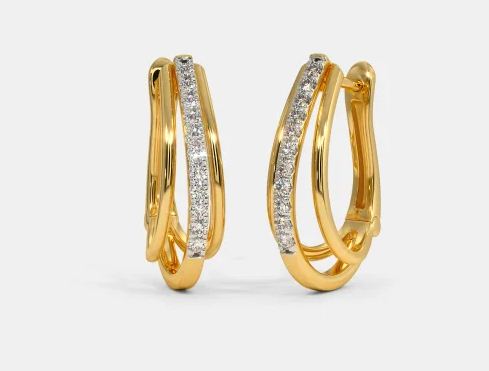 0.75 CT Round Cut Diamond Gorgeous Anniversary Gift Hoop Earrings In 925 Sterling Silver