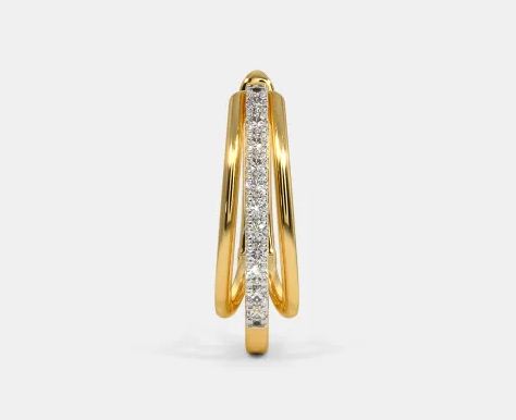 0.75 CT Round Cut Diamond Gorgeous Anniversary Gift Hoop Earrings In 925 Sterling Silver