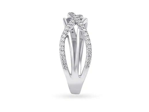 0.75 Ct Round Cut Diamond 925 Sterling Silver Infinity Promise Gift Ring