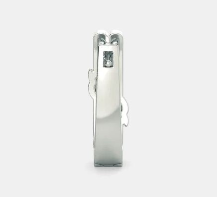 1.20 Ct Brilliant Cut White Diamond Latch Back Hoop Earrings In 925 Sterling Silver