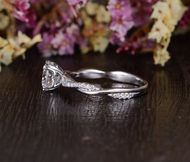 2.25 Ct Round Cut Diamond  Infinity Engagement Ring In 925 Sterling Silver