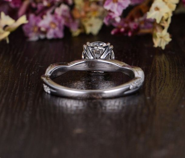 2.25 Ct Round Cut Diamond  Infinity Engagement Ring In 925 Sterling Silver