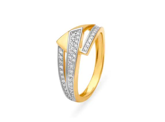 0.50 Ct Round Cut Diamond Yellow Gold Over On 925 Sterling Silver Unique Anniversary Gift Ring