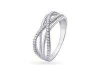 0.75 Ct Round Cut Diamond 925 Sterling Silver Infinity Promise Gift Ring