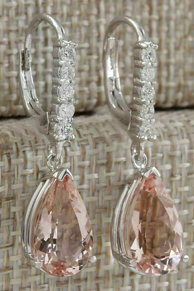 Morganite dangle earrings sale