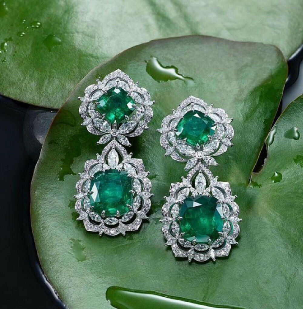 Bridal Wear 2.00 Carat Cushion Diamond Earrings Stud at Rs 150000/piece in  Surat