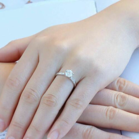 Barkev's White Gold Engagement Ring - 7619LW