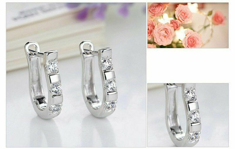 0.60Ct Round Cut VVS1/D Diamond Gorgeous Huggie Earrings 925 Sterling Silver