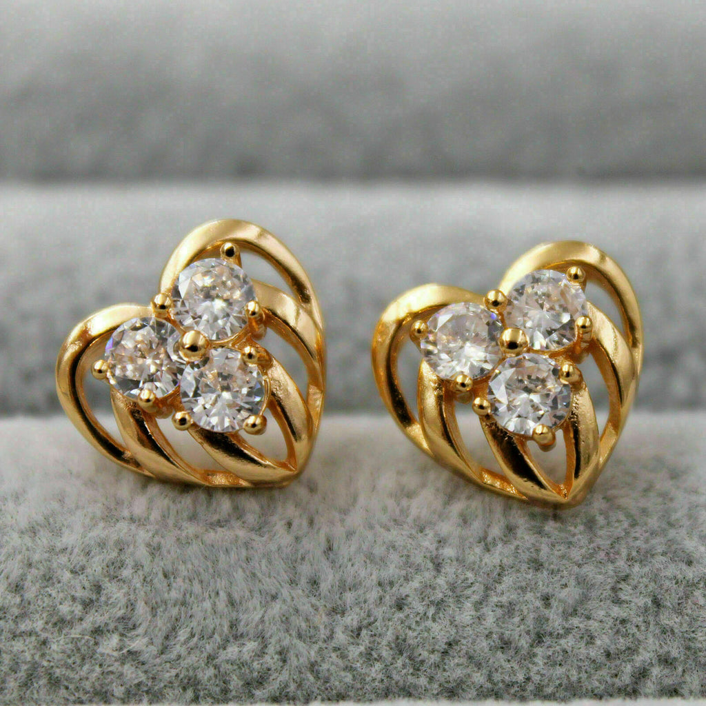 Three stone sale stud earrings