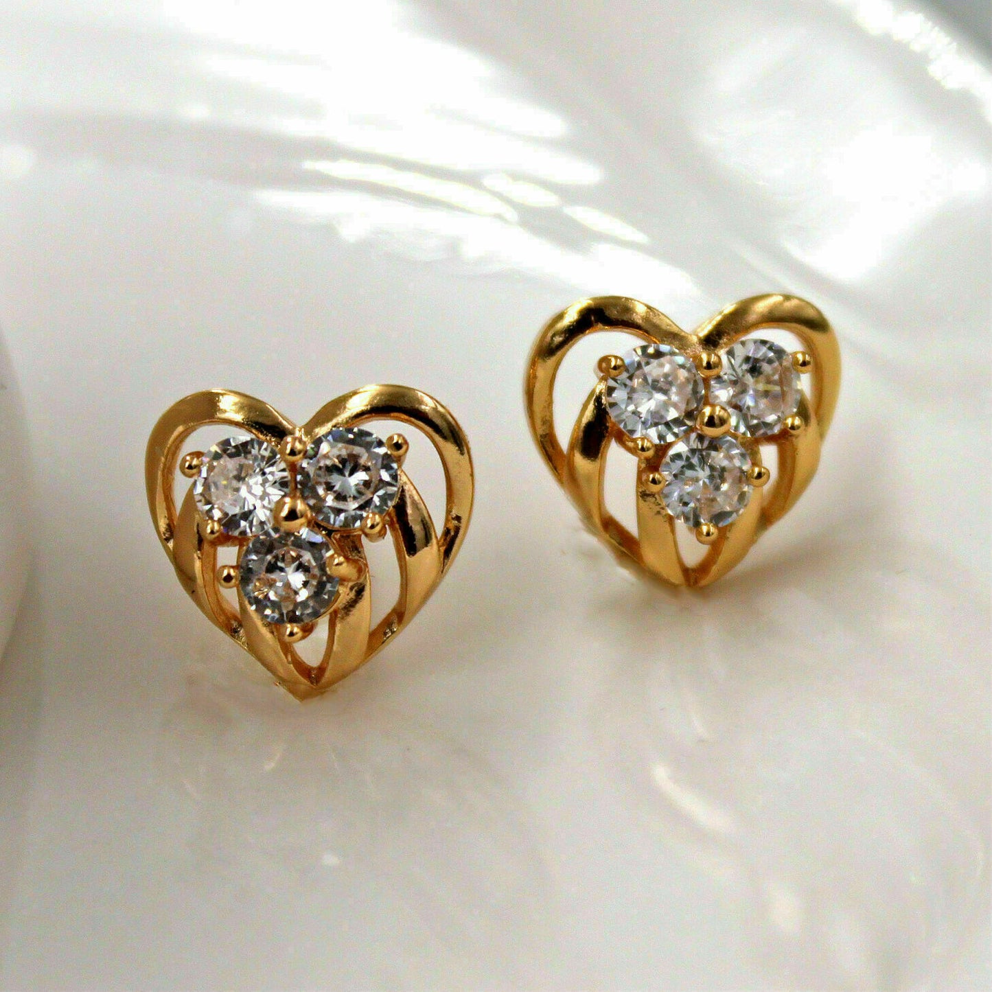 1.00 Ct Round Diamond Three-Stone Stud Earrings For Women's 925 Sterling Silver